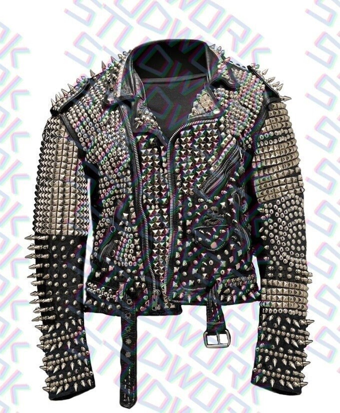 Steampunk Gothic Jacket Genuine Leather, Punk Fashion, Punk
