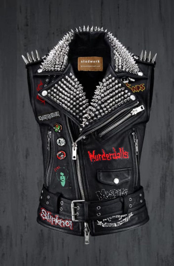 【2024最新作】 Black Slipknot Murderdolls Wear, Outer Belted Waist Leather ジャケット・アウター