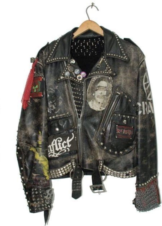 ジャケット・アウター st90's SAXONY punk vest finished
