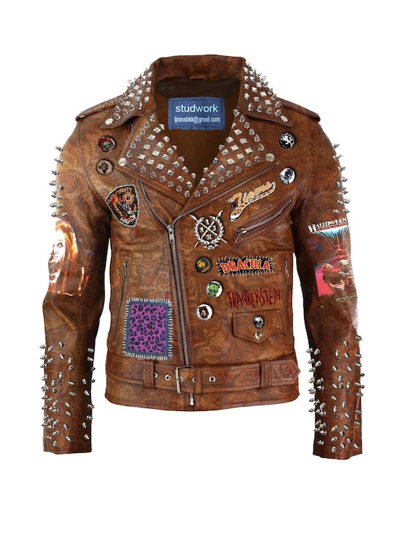 うのにもお得な Leather, Skin Cow Print Tiger Brando Clothing Brown Fashion ジャケット・アウター