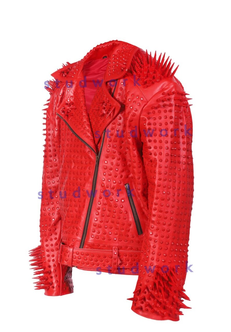 Handmade Heavy Metal Long Spike Studs Genuine Leather Etsy