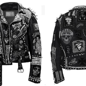 pop punks not dead leather studded jacket