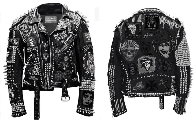 pop punks not dead leather studded jacket