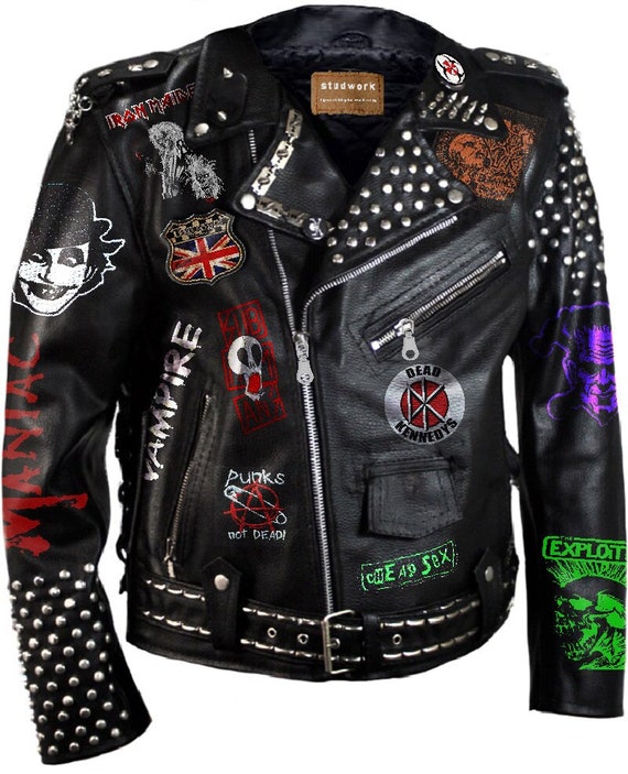 Bomber Black Cow Leather Jacket Men, Motorhead Lemmy