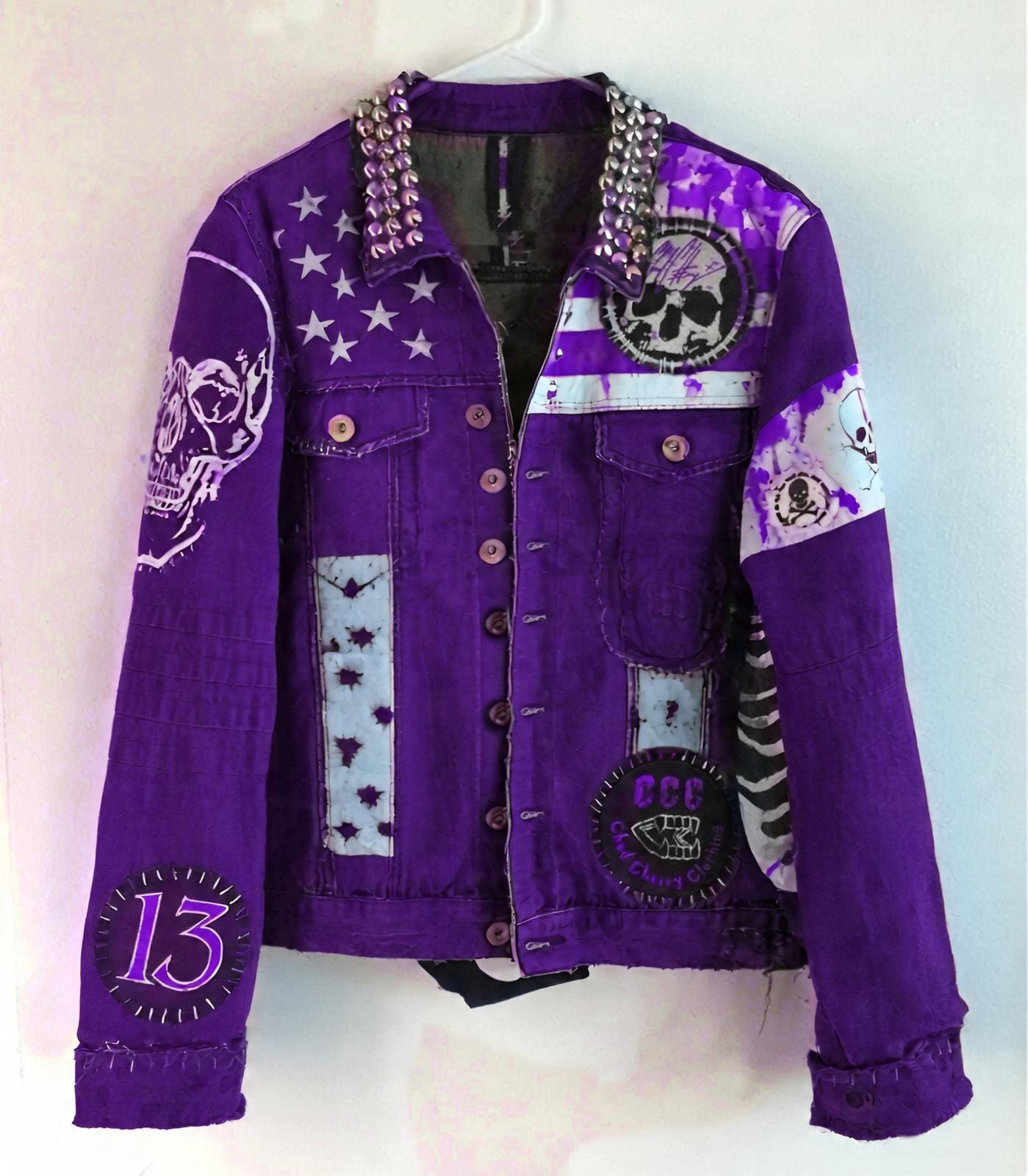 Purple Denim Jacket Men Xl - Etsy UK