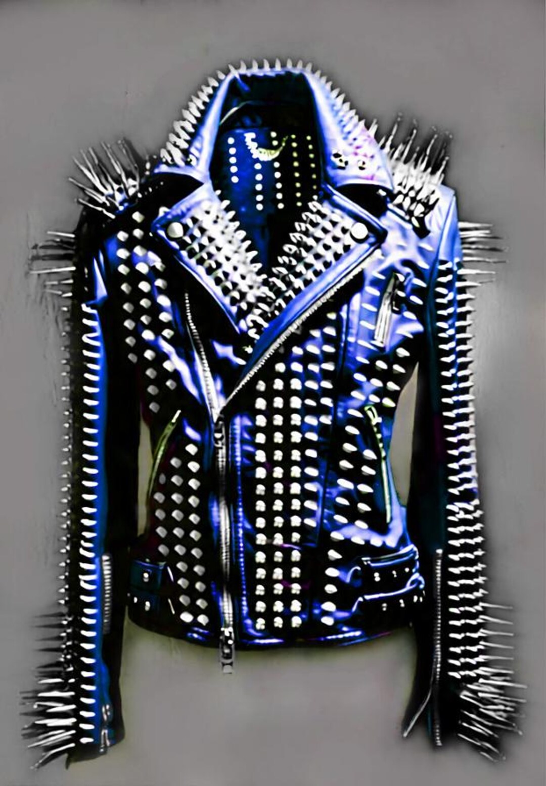 Azure Riot Celestial Forge Blue Steampunk Jacket for Women With Long ...