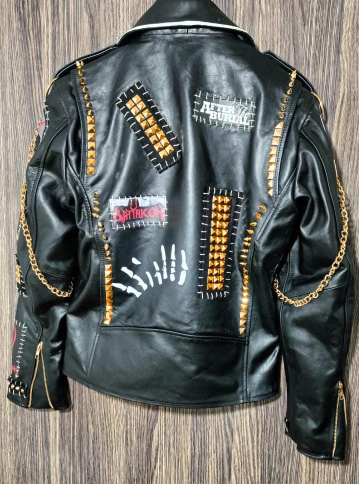 Men's Multicolor Alice Cooper Guns N' Roses Skull & Bones Patches