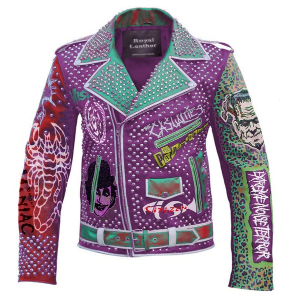 The Maniac Scorpion Punk Rock Fashion, Steampunk Cone Studded the Adicts Jacket, Frankenstein Gothic Biker's Wear, Rivets Studs Jacket, - Etsy The Maniac Scorpion Punk Rock Fashion, Steampunk Cone Studded the Adicts Jacket, Frankenstein Gothic Biker's Wear, Rivets Studs Jacket, - Etsy