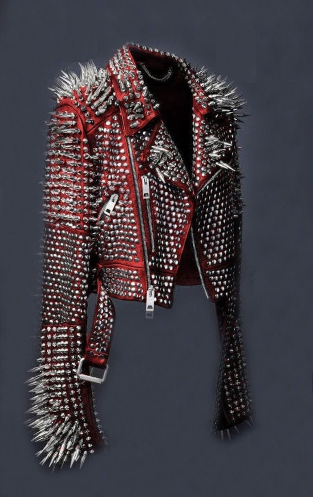 Veste en cuir cloutee Steam Punk pour femmes veste cloutee Rockers Etsy Canada