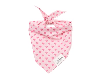 Pink /& Grey Heart Print Bandana
