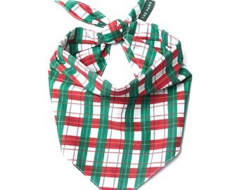 Christmas Plaid Dog Bandana