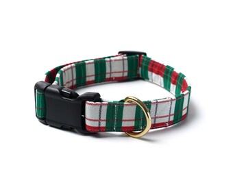Christmas Plaid Dog Collar