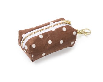 Dog Waste Bag Holder - Chocolate Dot