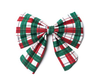 Christmas Plaid Sailor Bow Tie