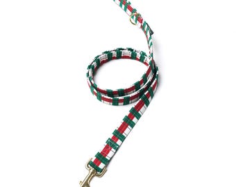 Christmas Plaid Dog Leash