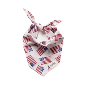 Patriotic American Flag Pet Bandana – Celebrate Veterans Day in Style