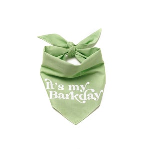 Barkday Green Dog Bandana