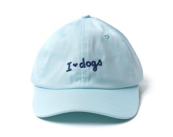 I Love Dogs in Blue - Cotton Cap
