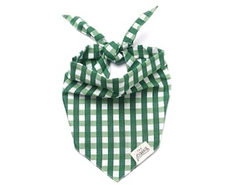 Classic Green Check Dog Bandana