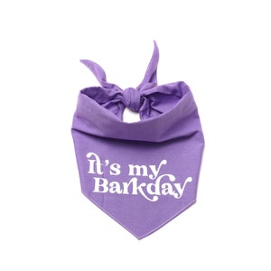 Bandana morada para perros de Barkday