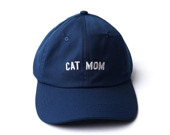 Cat Mom Navy Cap