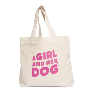 Ein Mädchen und ihr Hund - Mini Tasche