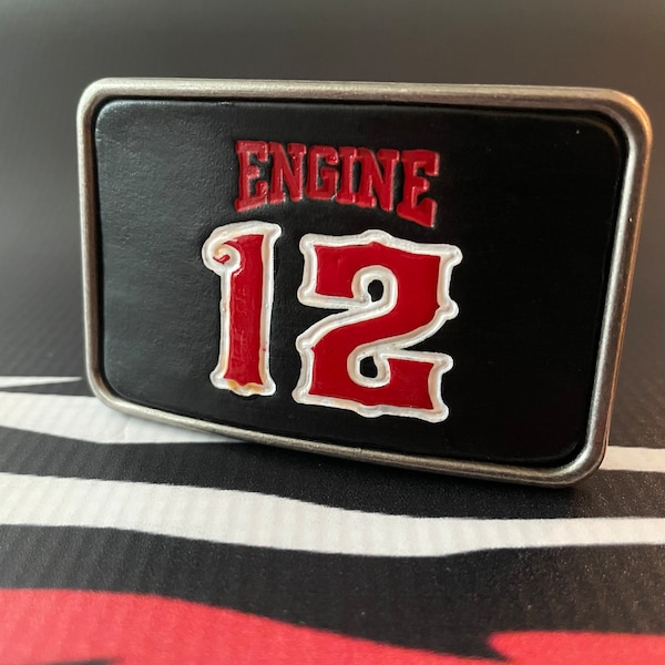 Custom leather belt buckle