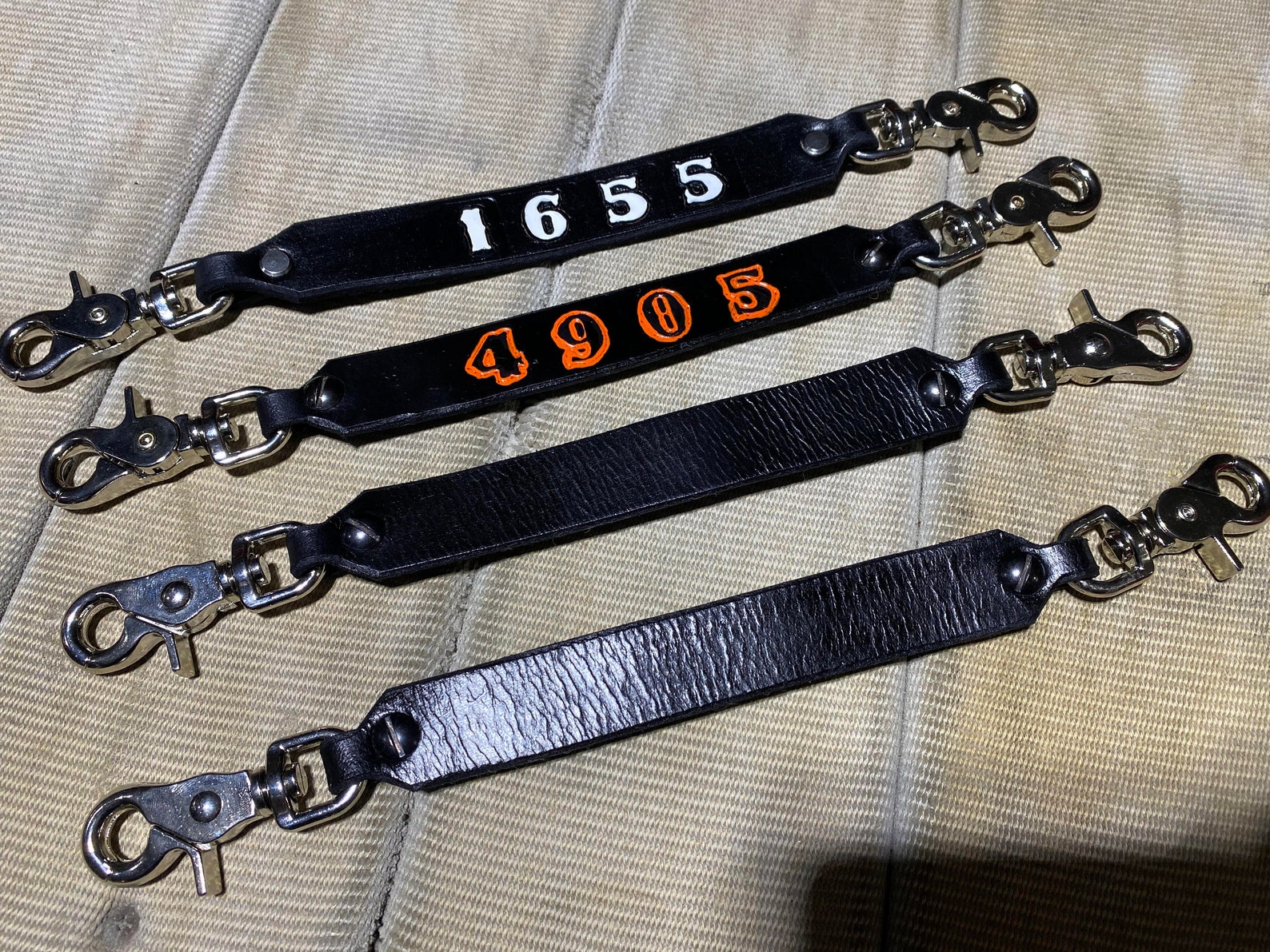 Custom Leather Radio Strap Set Etsy