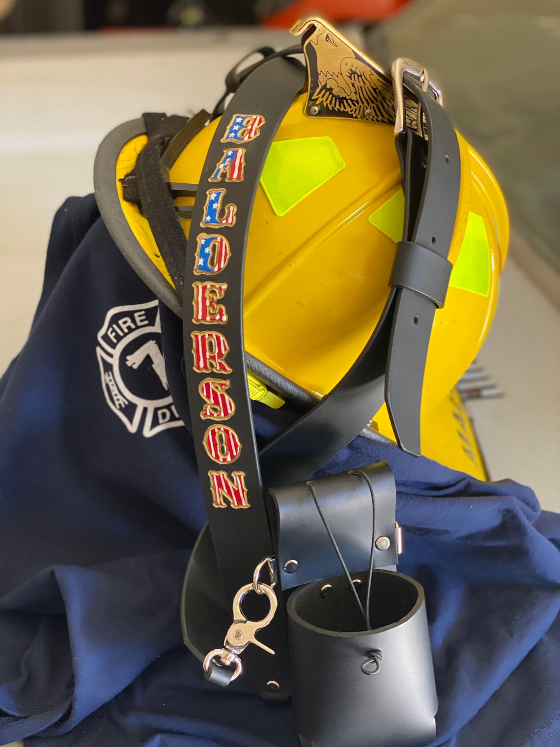 Custom Leather Radio Strap Set Etsy