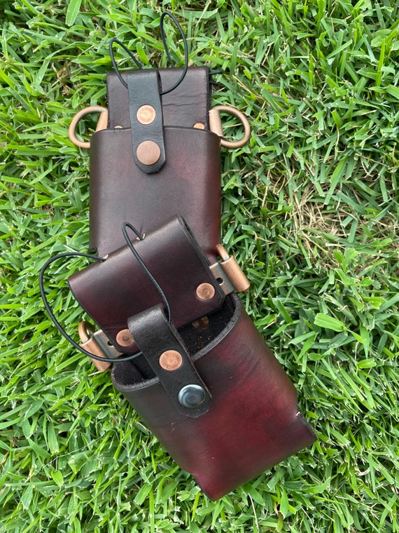 Custom leather radio holster Etsy