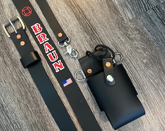 Firefighter Custom Radio Strap Belt Set