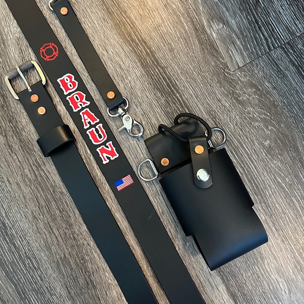 Firefighter Custom Radio Strap Belt Set