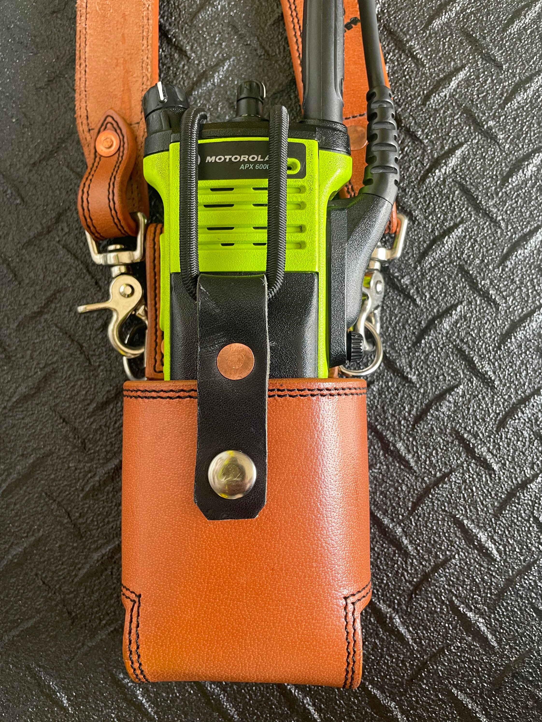 Leather Radio Holder Etsy