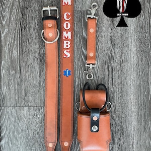 Firefighter Custom Leather Radio Strap