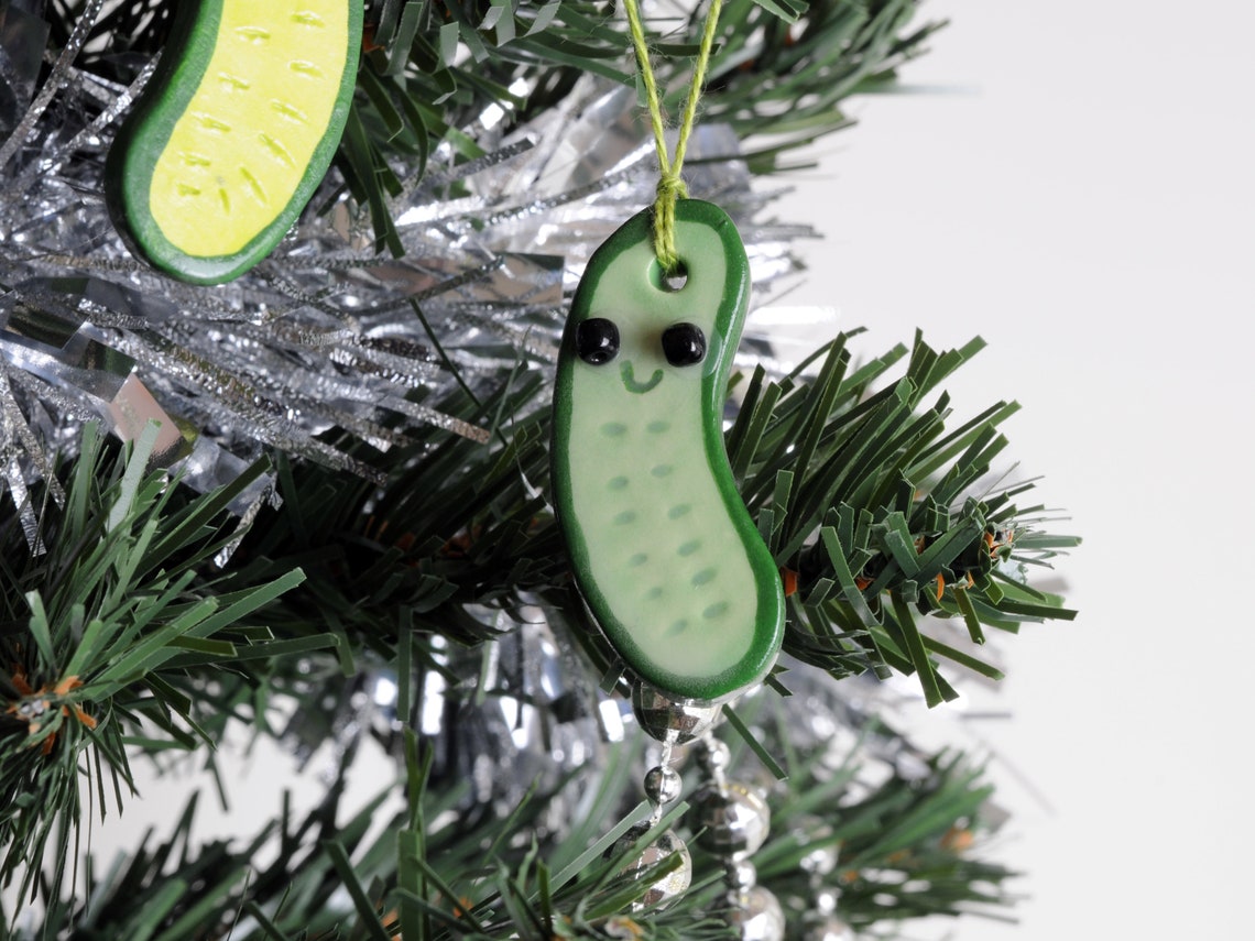 Christmas Pickle Christmas Tree Ornament Ceramic Ornament Funny Tree