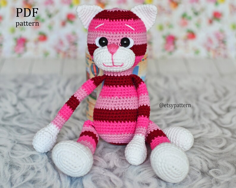 Amigurumi Cat. Crochet pattern. Tutorial PDF handmade Cat Etsy