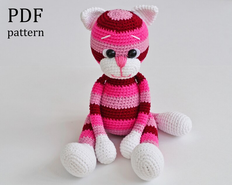 Amigurumi Cat. Crochet pattern. Tutorial PDF handmade Cat Etsy