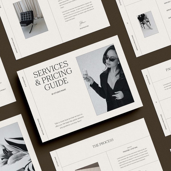 Services and Pricing Guide Template | Canva Template | Branding | Welcome Guide Template | For Designers & Photographers