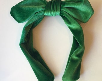 Headbands, Green headbands, Headbands for women, Velvet headbands, Knot headbands