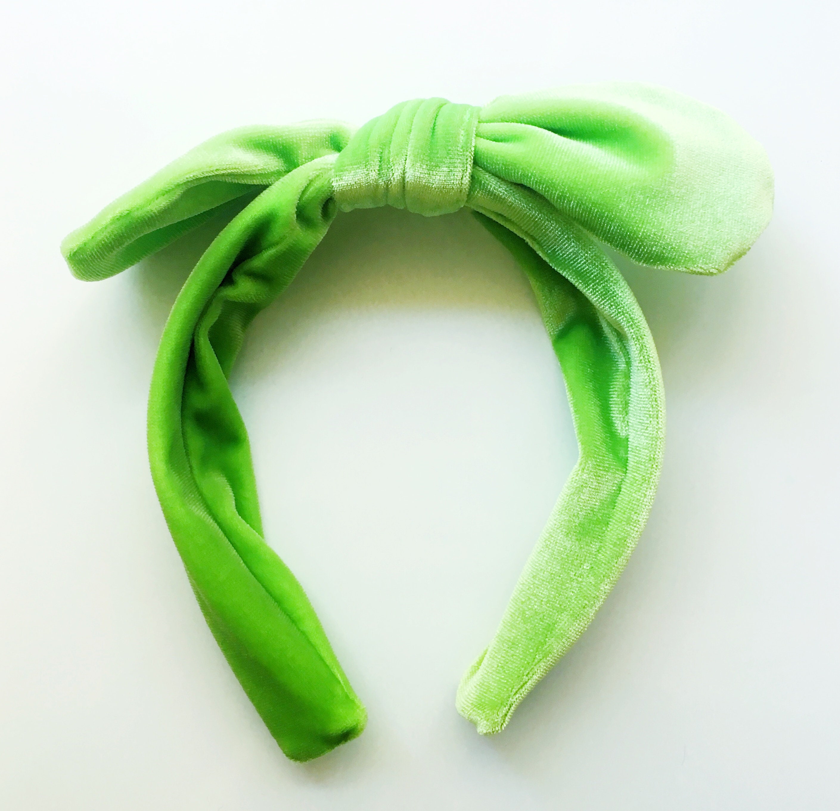 Lime Green Velvet Headbands Lime Green Headband Green Etsy