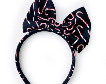 Candy Cane Bow Band, Candy Can Headband, Headband, Headband for Women, Headband for Girls