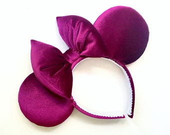 Magenta Mouse Ears, Mouse Ears, Magenta Mickey Ears, Mickey Ears, Magenta Minnie Mouse Ears