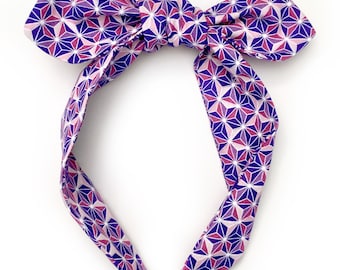 Purple Geometics Headband, Purple Headband, Headband