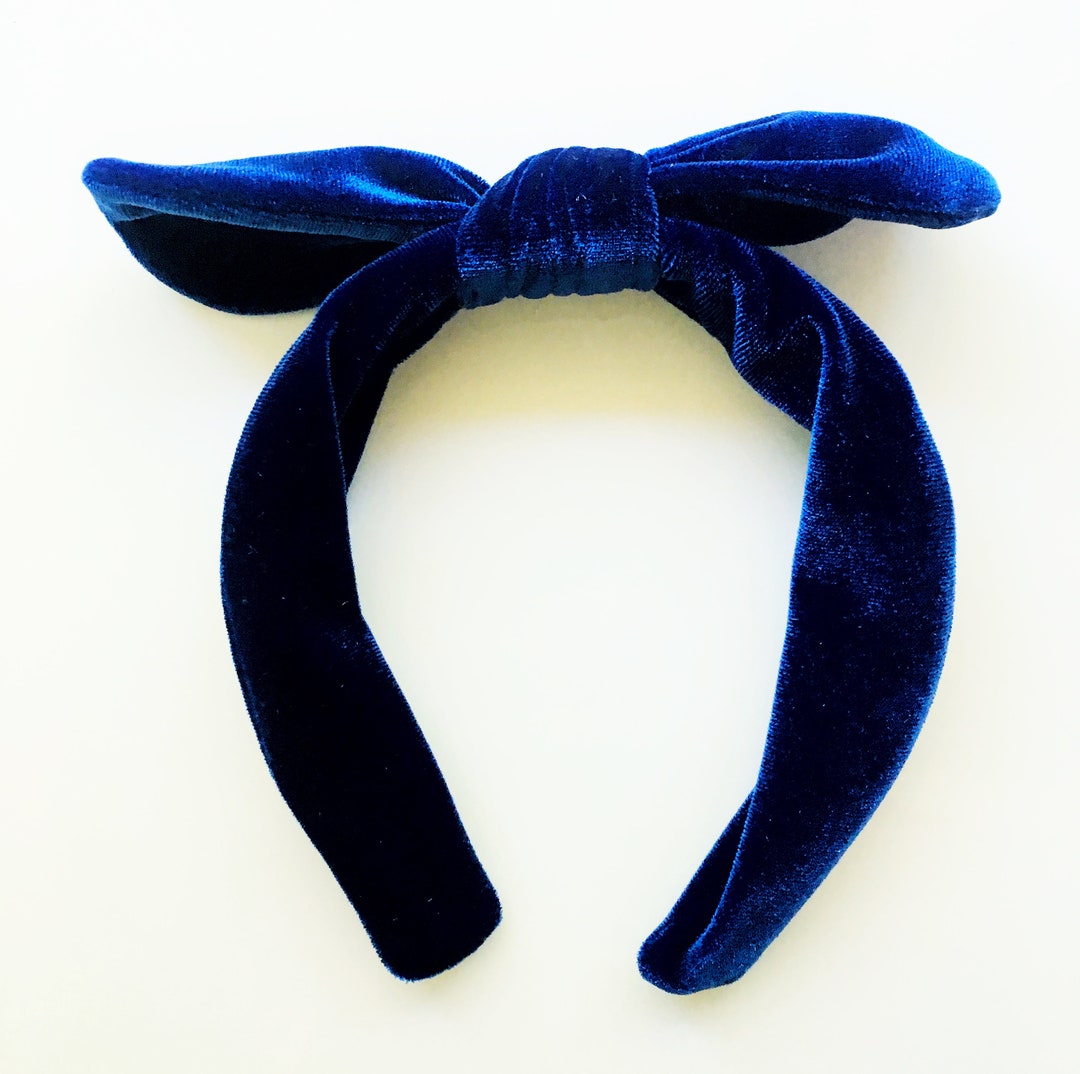 Royal Blue Velvet Headband, Navy Headband, Velvet Headband, Headbands