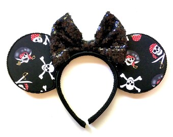 Pirate Skulls Mouse Ears, Pirate Mouse Ears, Mouse Ears