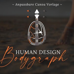 Human Design Bodygraph - anpassbare Canva Vorlage/Template - ohne zeitintensives Zentren und Tore einfärben