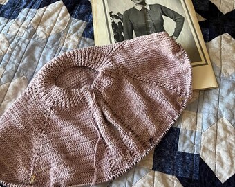 Patrón de tejido de cárdigan raglán de los años 40
