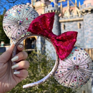 Glitter Iridescent Fireworks Sparkling Princess Mouse Ears Minnie Headband