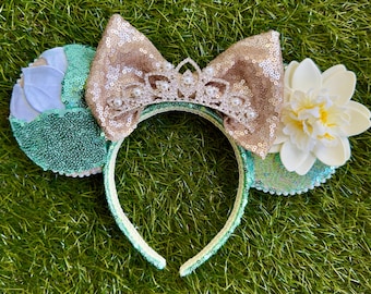 Tiana Mouse Ears: Princess and the Frog, Sequin Lotus Flower Tiara