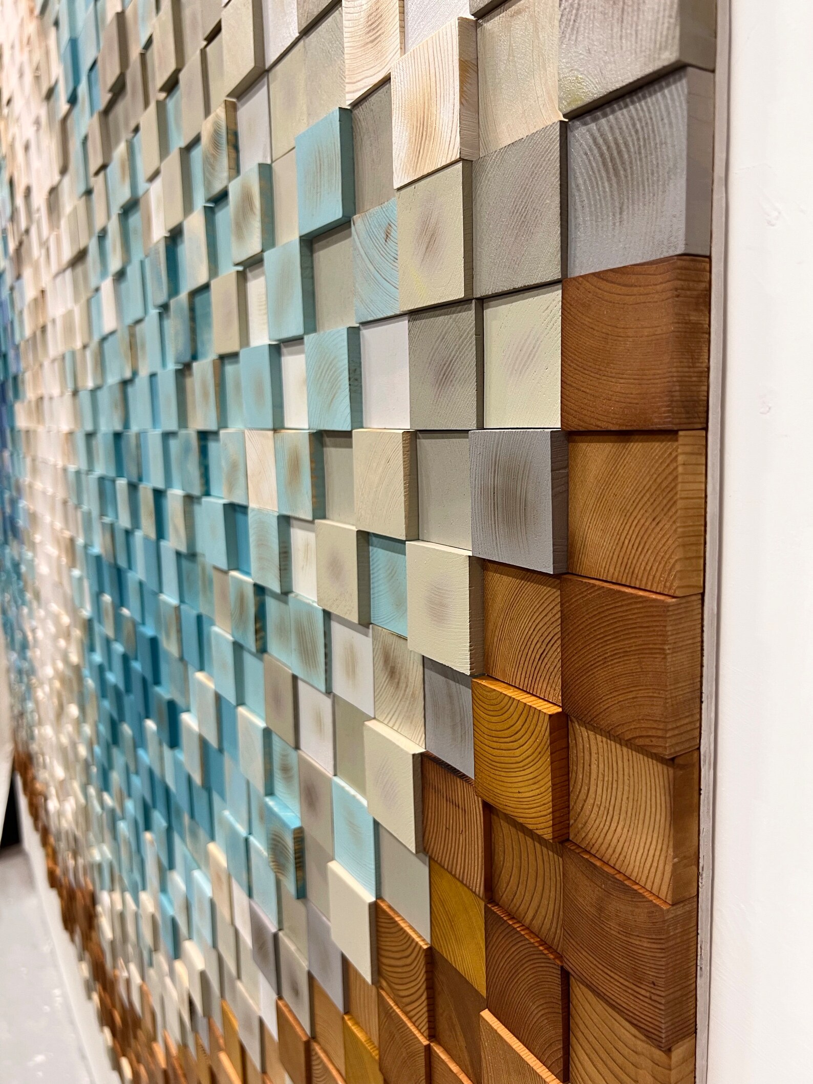 Extra Large Wood Wall Art Sound Diffuser Wall Acoustic Panel Decor the ...